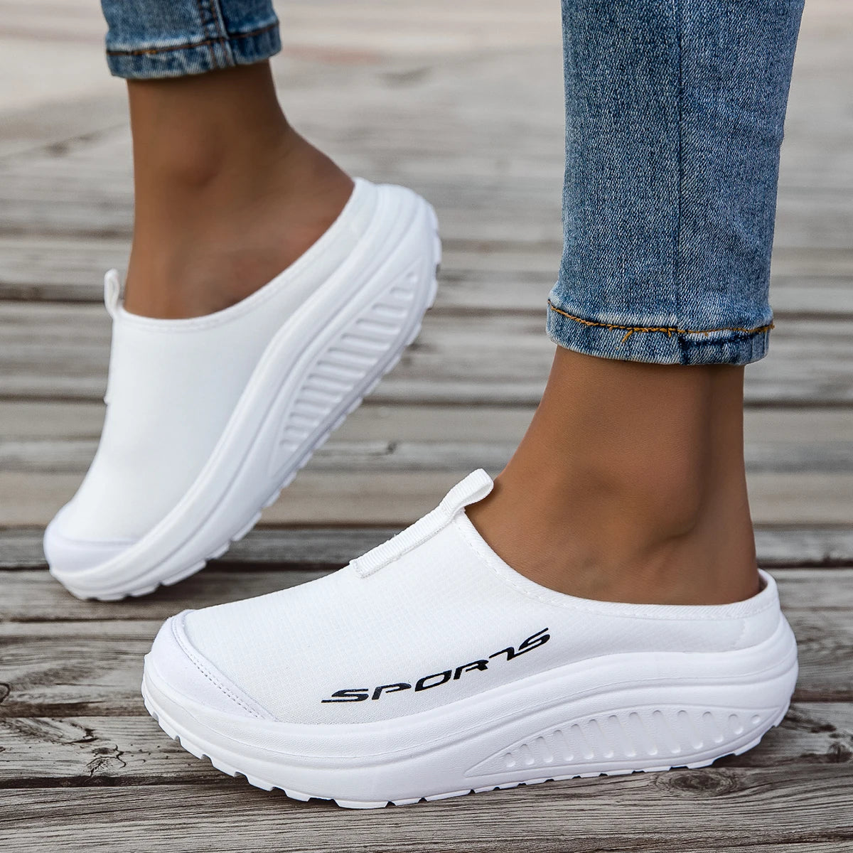Breathable Thin Mesh Half Sandals