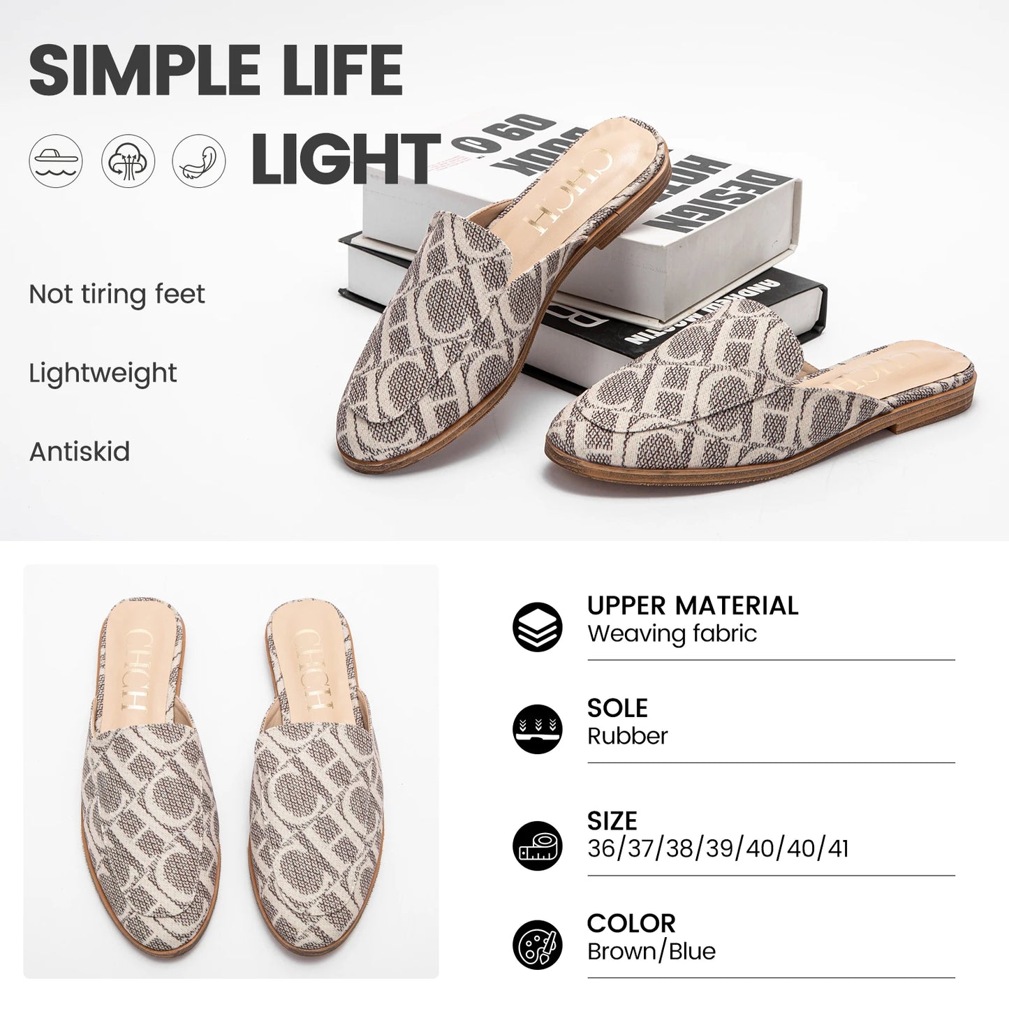 Luxury Slippers Women's Low Heel Sandals