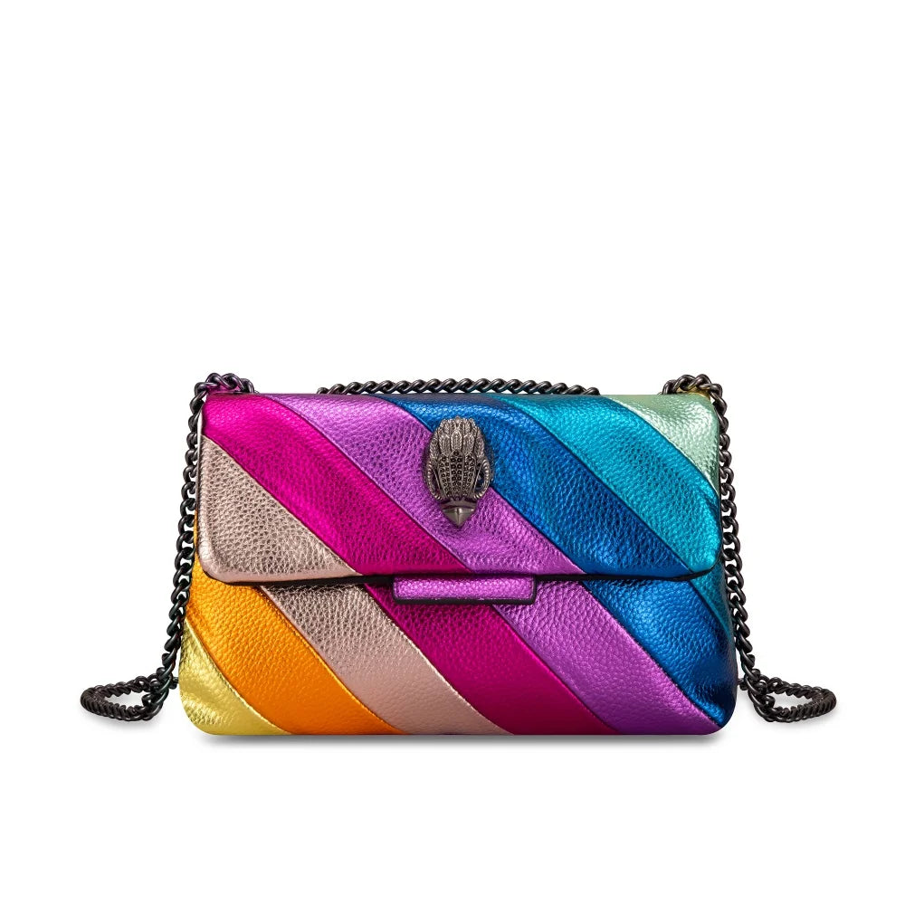 Colorful Women Handbag Rainbow Patchwork
