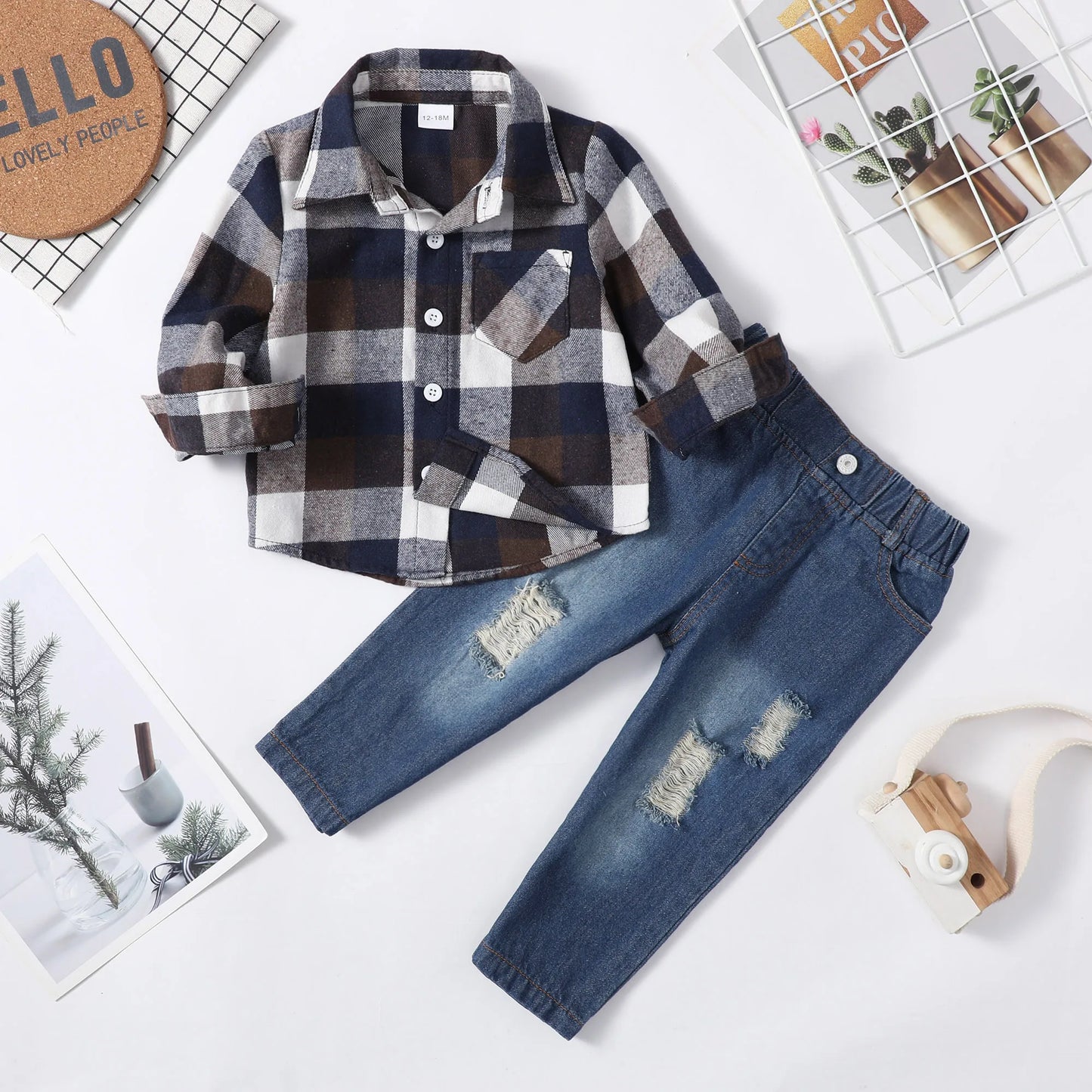 Toddler Boys Denim Jeans Pants Set