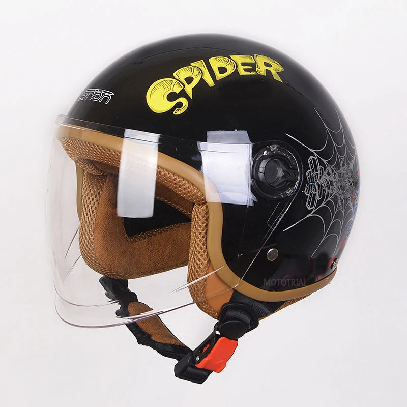 Cartoon Kids Motorcycle Helmet Super Hero