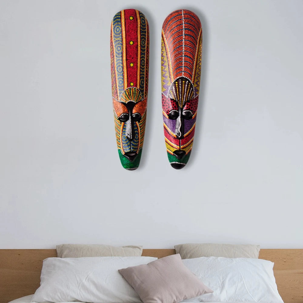 Solid Wood Carving African Totem Masks