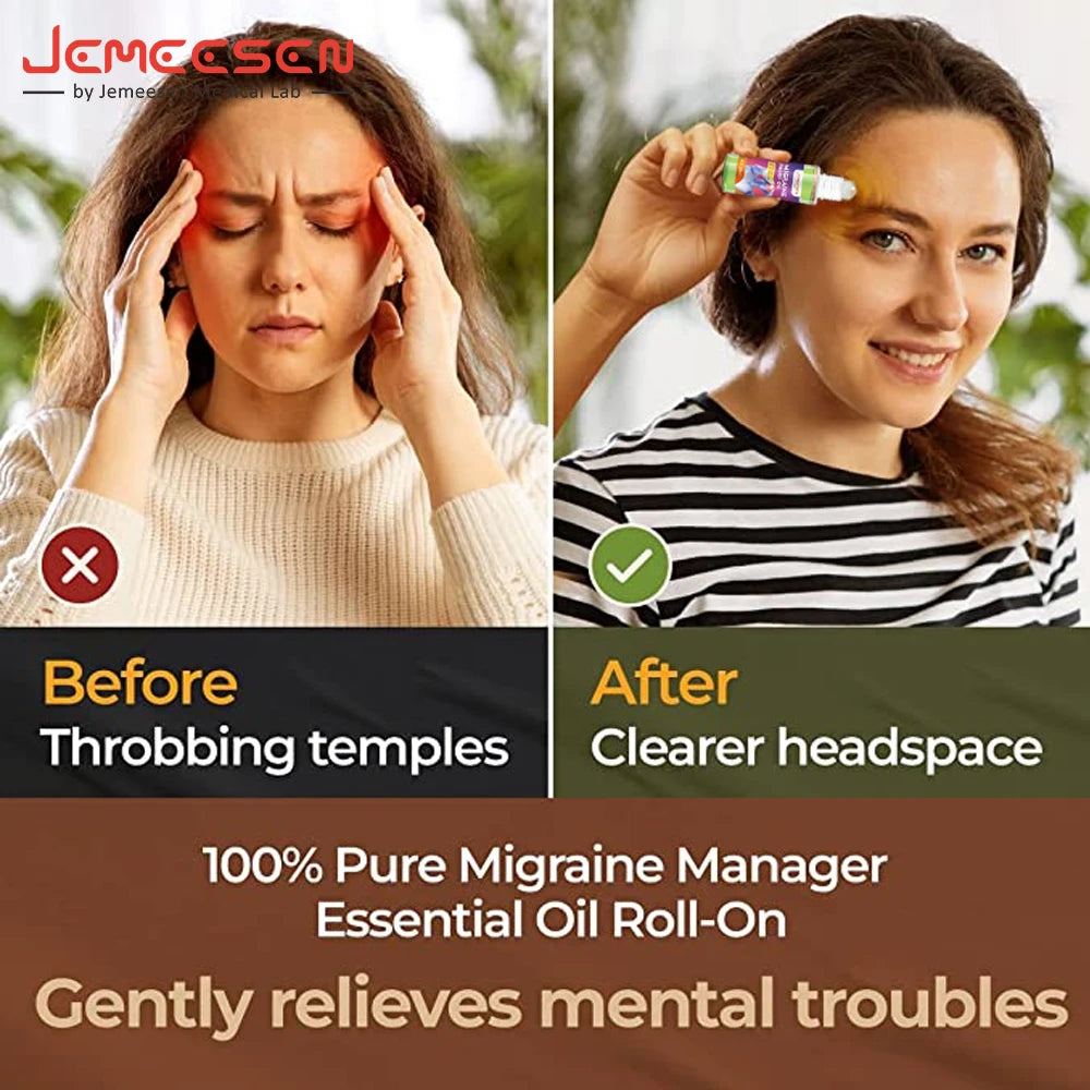 Migraine Essential Oils for Sinus Tension Headache & Migraine Relief