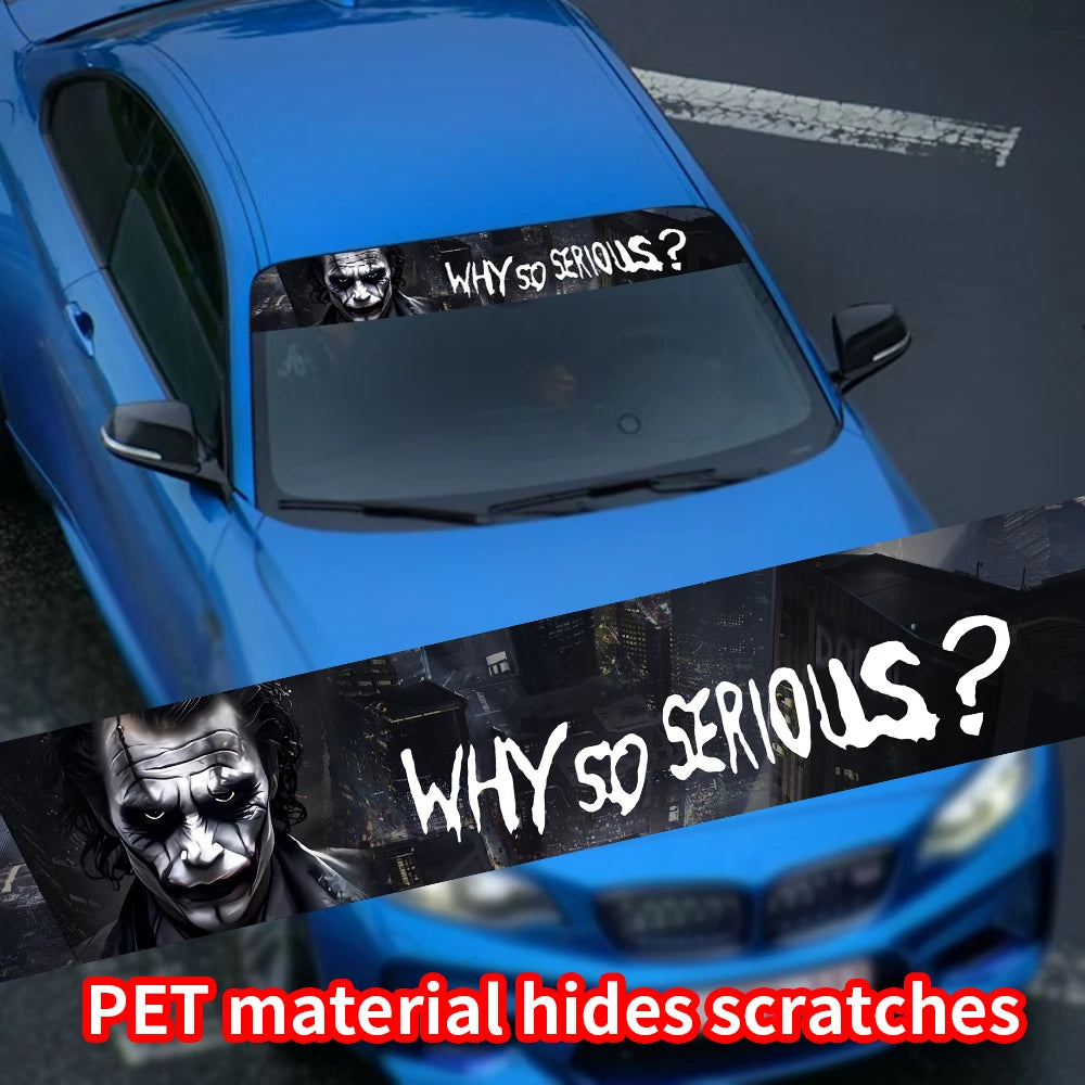 Why So Serious Joker Front Rear Windshield Window Stickers