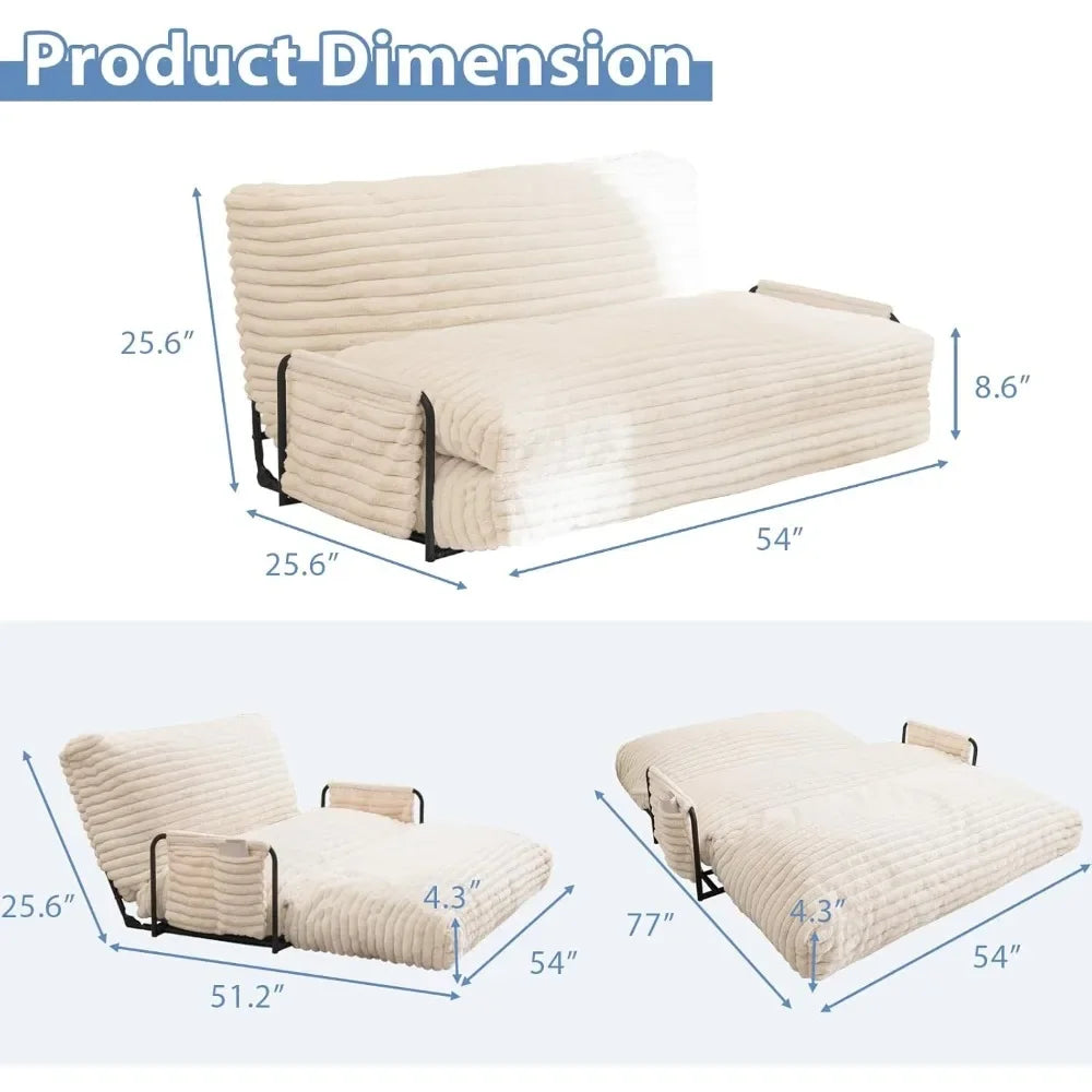 Adjustable Lazy Floor Convertible Bean Bag Sofa Bed