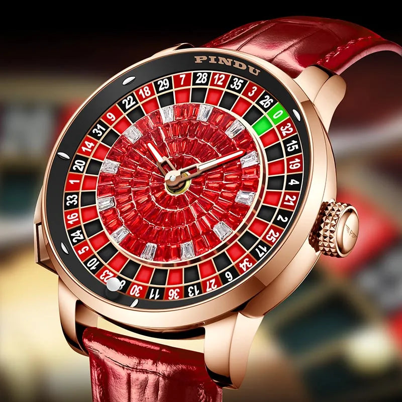 Push Button Gambling Table Roulette Watch