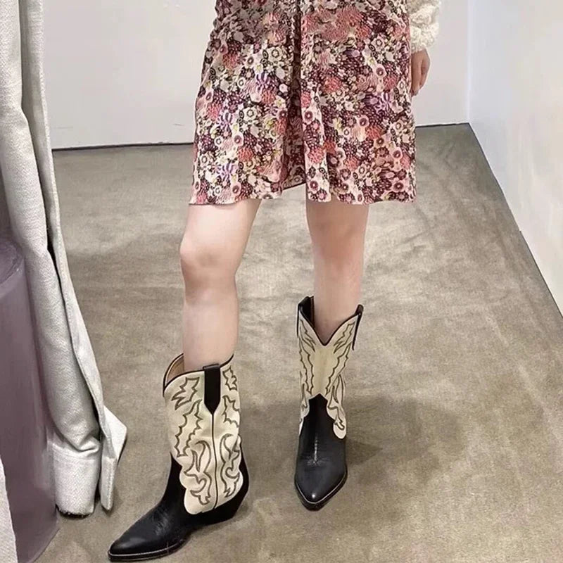 Embroidery Western Cowboy Boots