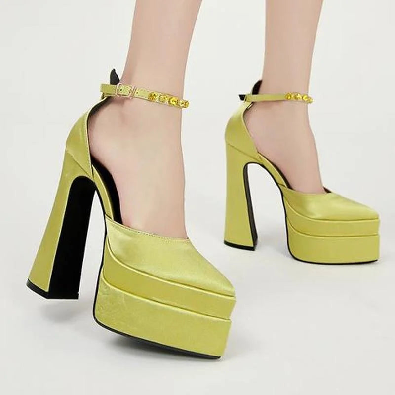 Women Sandals Summer Shoes Sexy Thick High Heels Platform