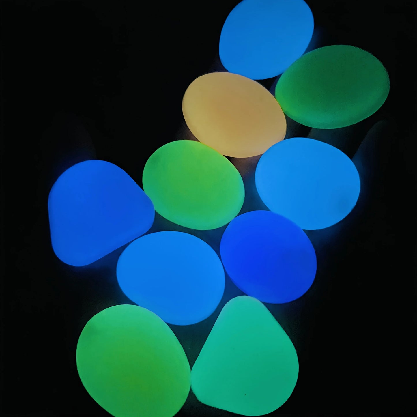5/10 Pcs Luminous Pebbles 4.5cm Diameter Garden Landscape