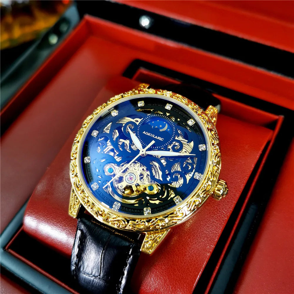 Tourbillon Skeleton Automatic Mechanical Watch