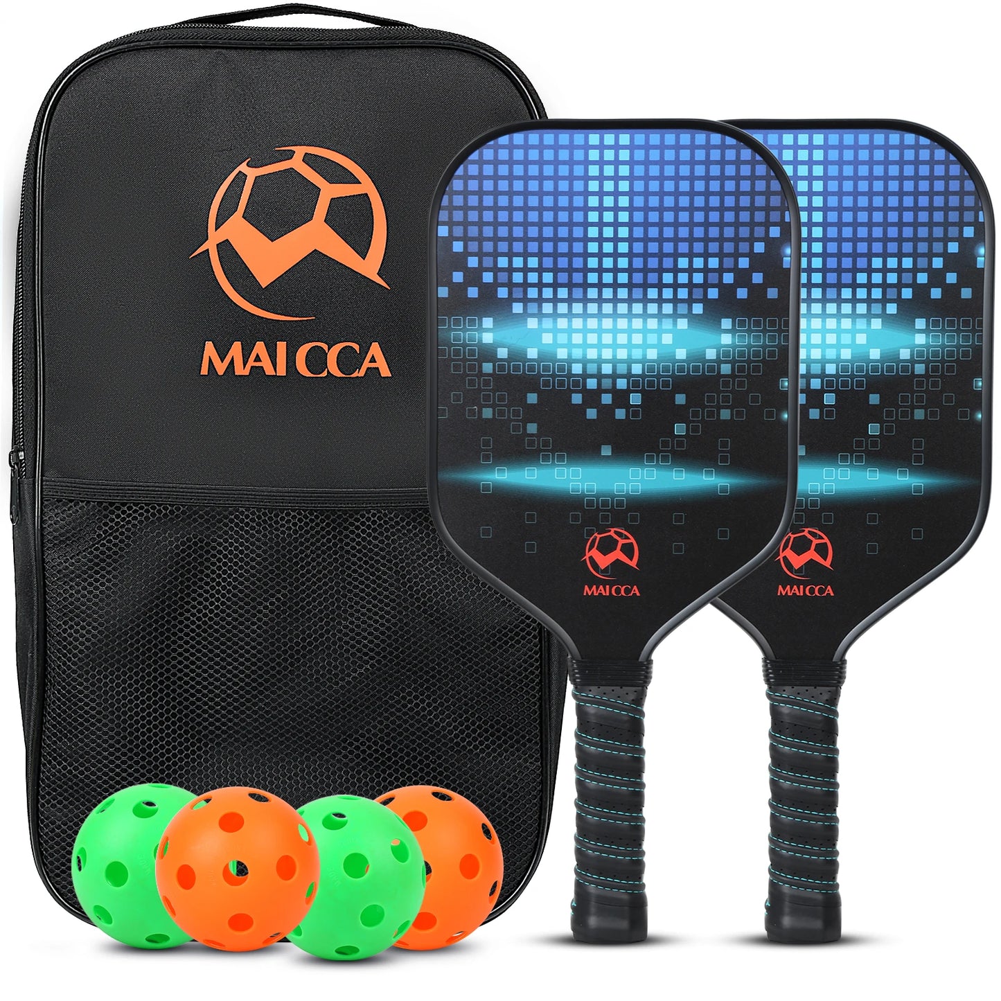 Pickleball Set Honeycomb Core 4 Balls Indoor Outdoor