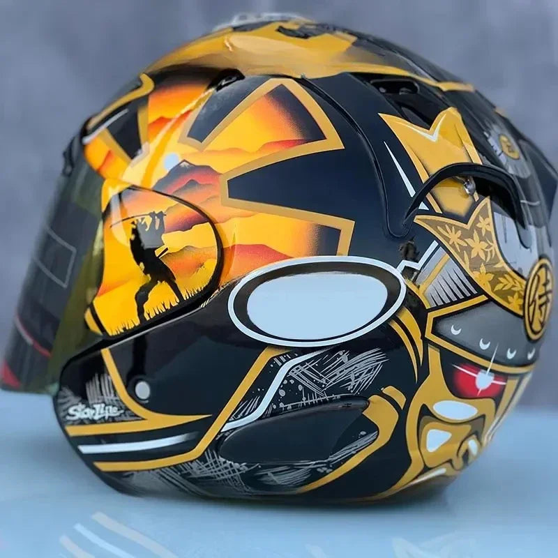 Men and Women Motorcycle Pedrosa Samurai Half Helmet