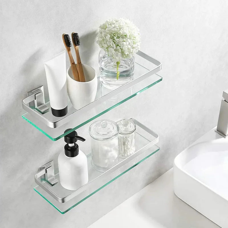 Glass Shelf Storage Shower Organizer