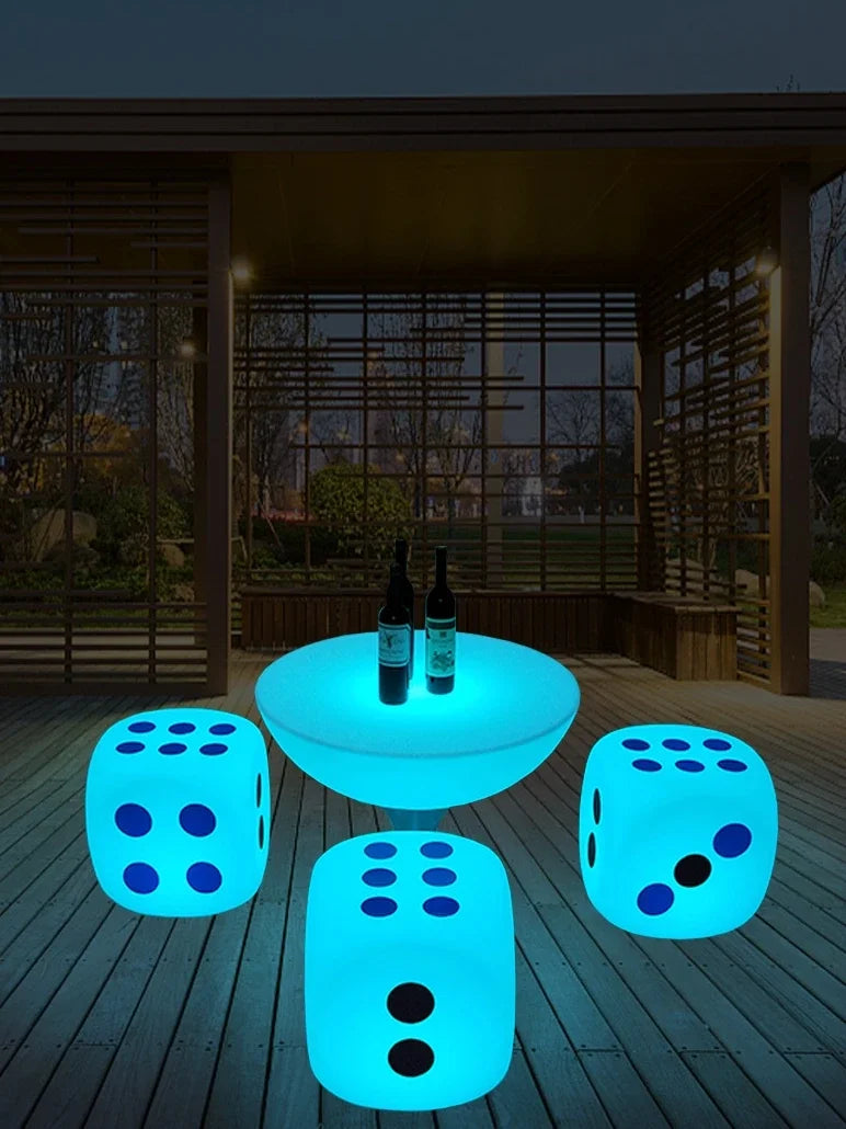 LED Luminous Bar KTV Outdoor Leisure Table and Chairs