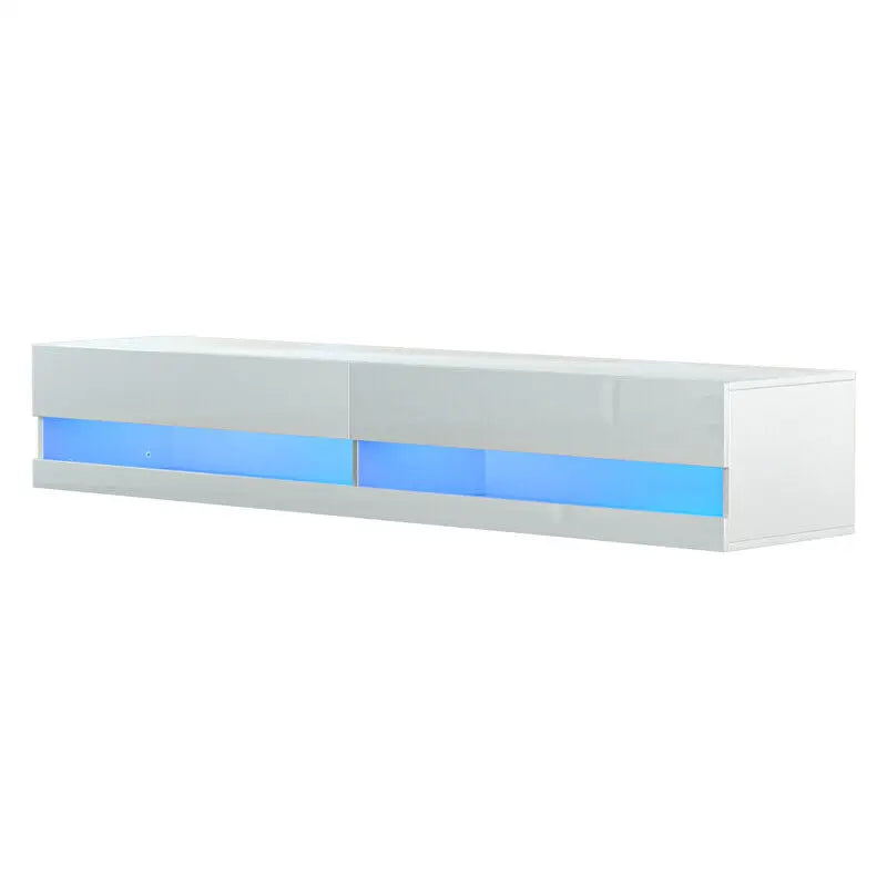 TV Stand Wall Mounted 20 Color LED Media Console For up 80" TV