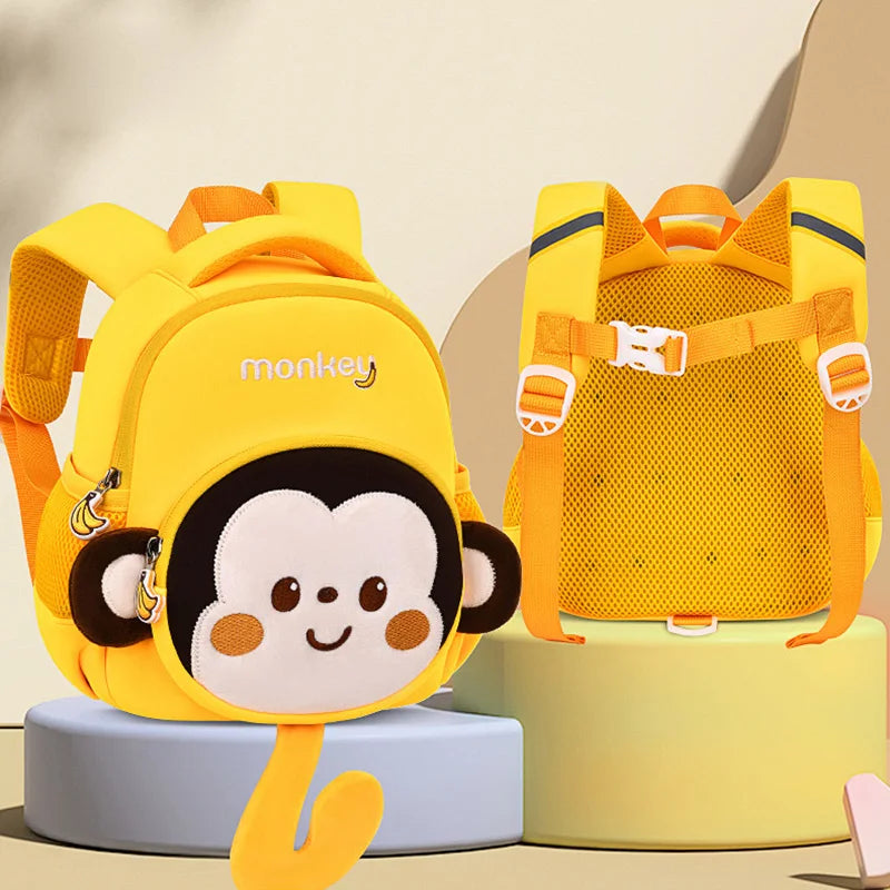 Monkey School Backpacks for Kids with tale