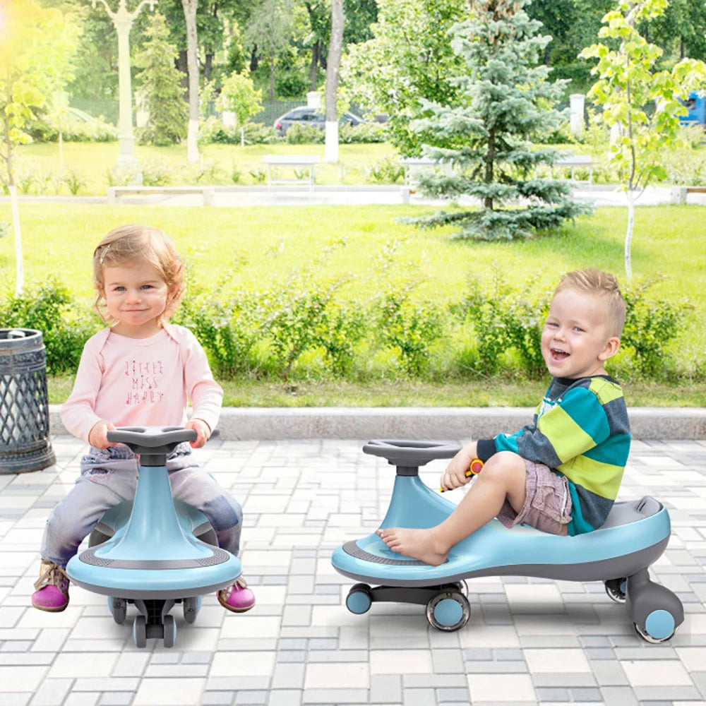 Safe and Scientific Design Wiggle Car Ride-on Toy with Flashing Wheels