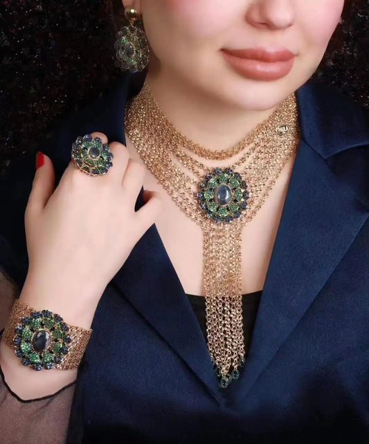 4pcs jewelry set luxury Libya Dubai jewelry set