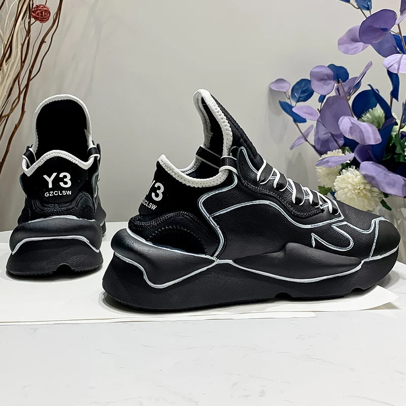 Fashion Graffiti Casual Shoes Genuine Leather