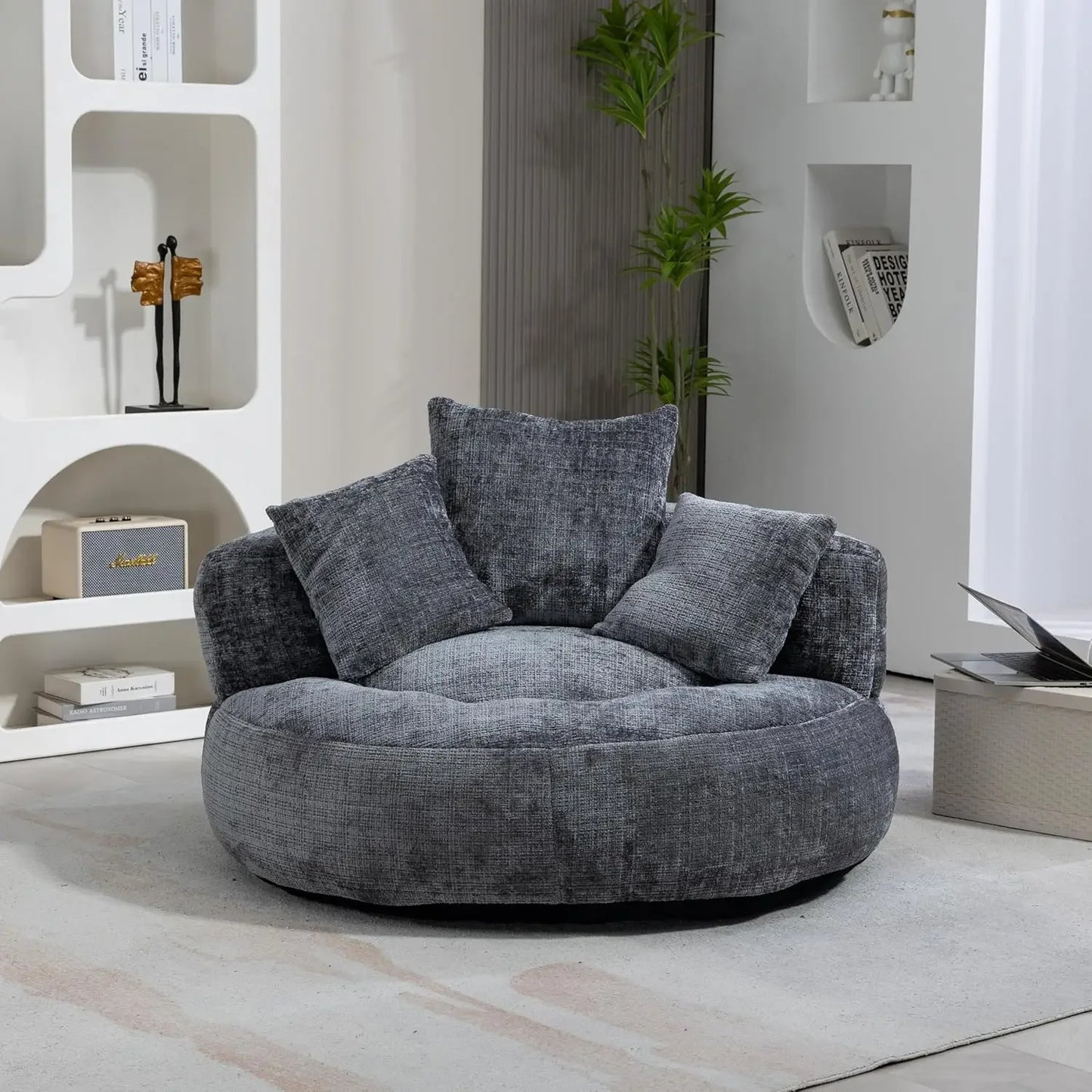 Bean Bag Chair Upholstery Lazy Lounger for Living Room