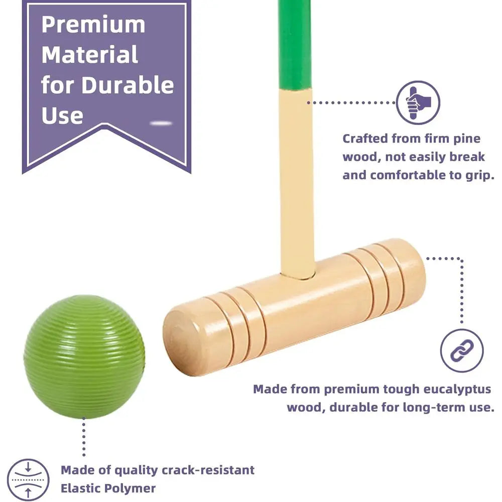 32In Six Player Croquet Set