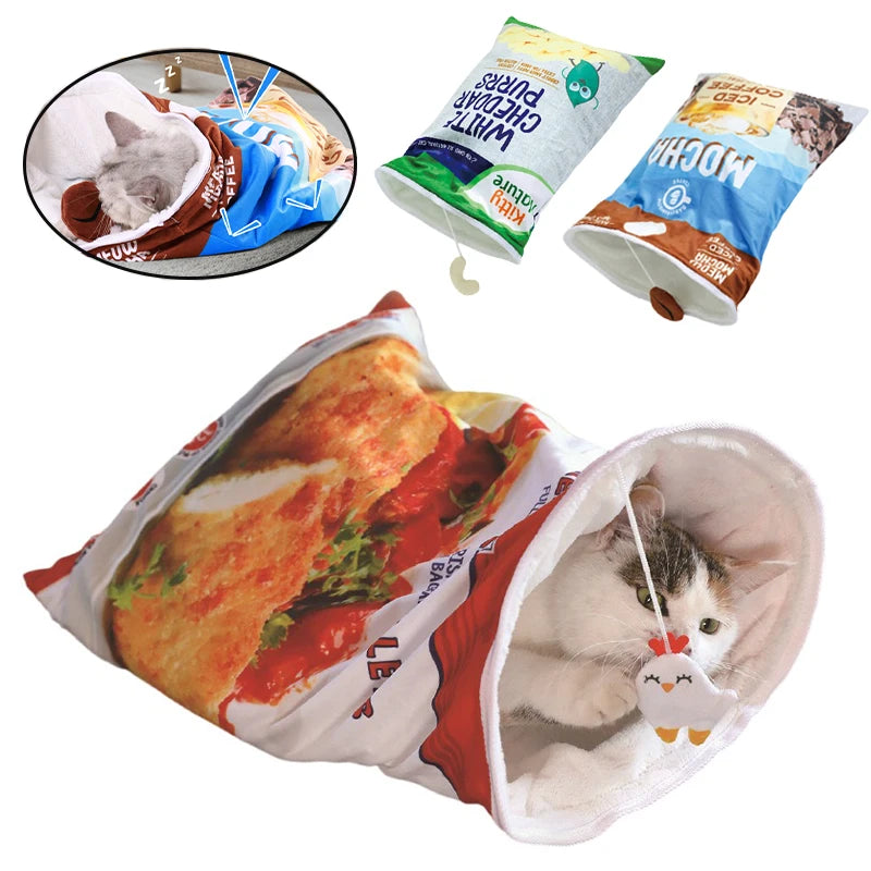 Crinkle Cat Sack Funny Pet Foldable Sleeping Bag