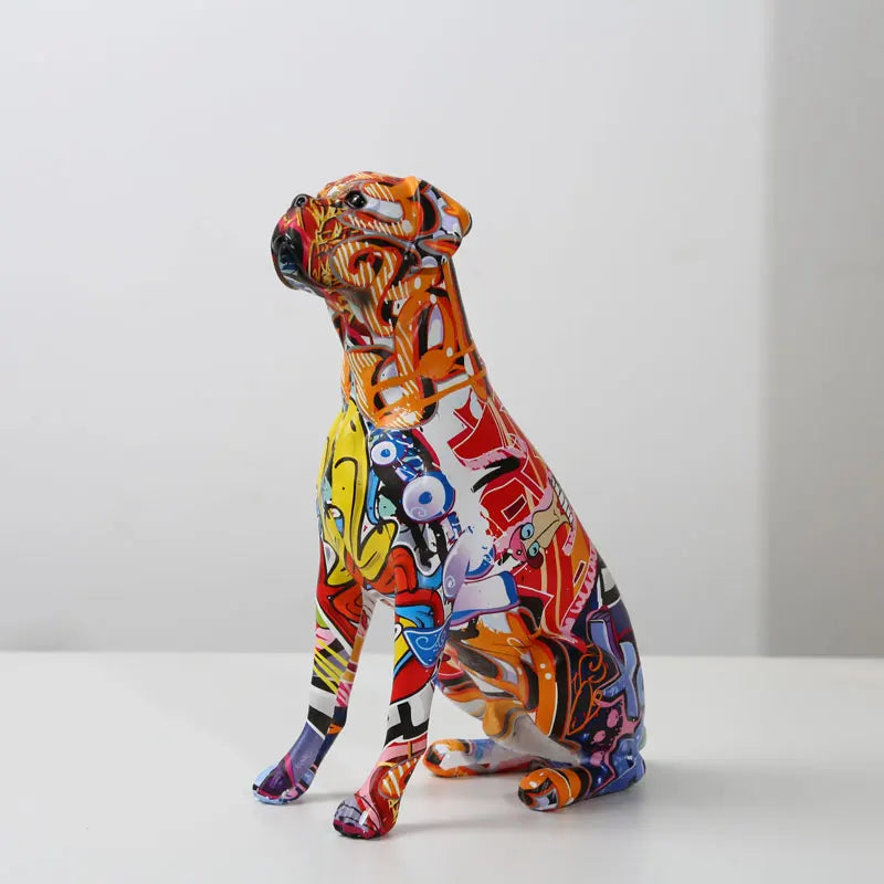 Creative Painted Art Water Boxer Dog Decorations