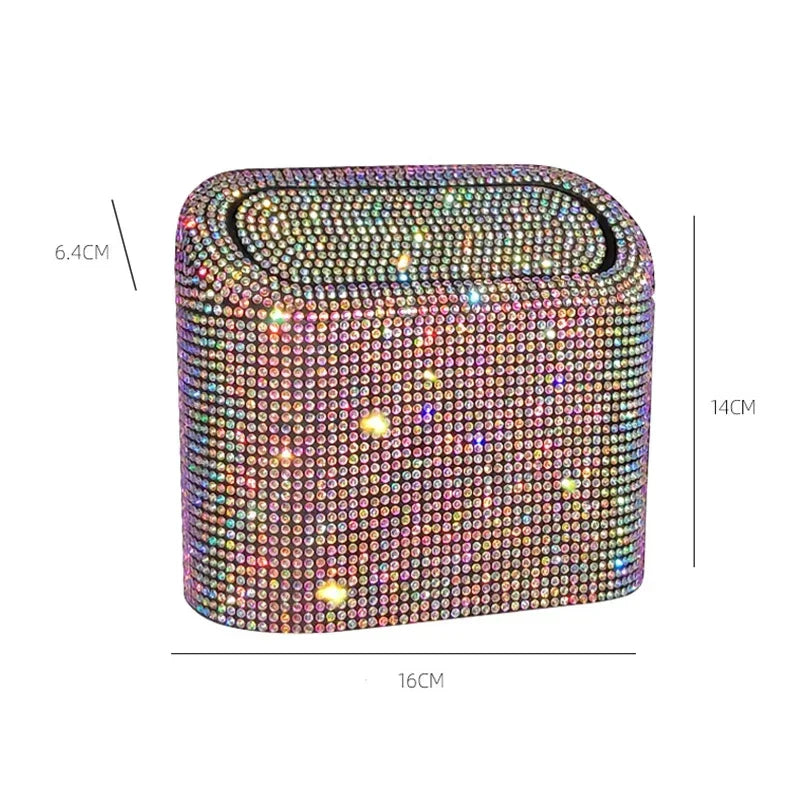 Glitter Trash Can Car Storage Box