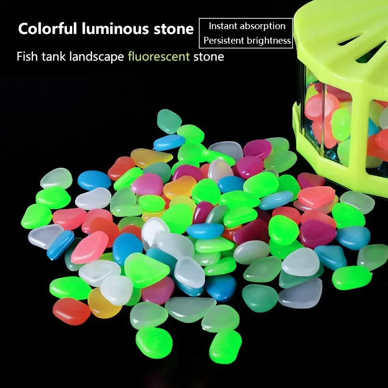 50pcs Colored Landscaping Luminescent Small Stones