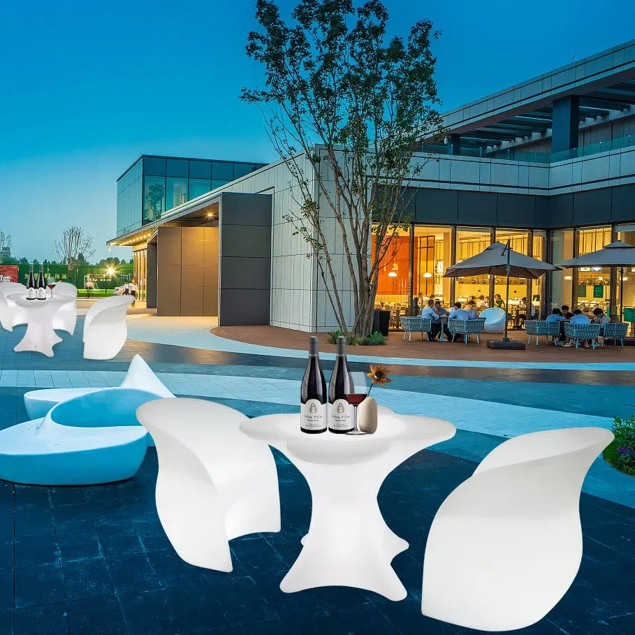 Party Decoration LED Luminous Plum Blossom Table Chair Outdoor