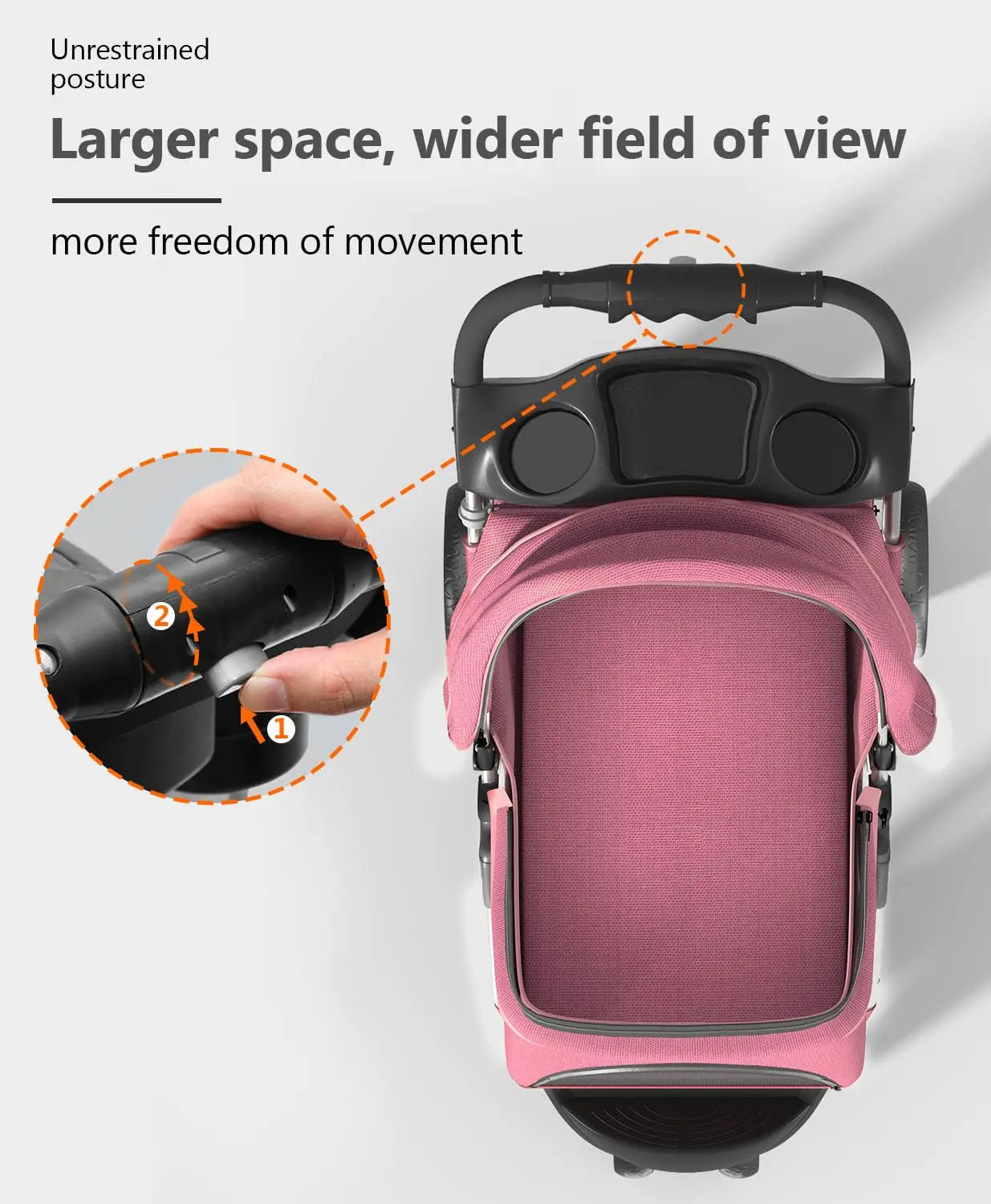 3-Wheel Pet Stroller for Small/Medium Dogs & Cats