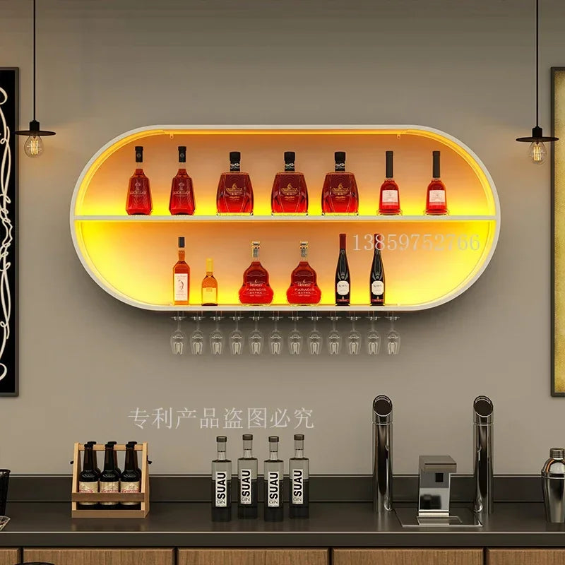 Storage Display Wall Wine Rack Modern Shelf