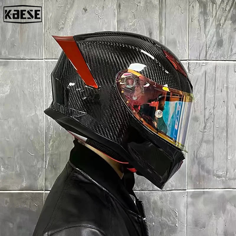 Fashion Trend Full Face Racing Carbon Fiber Helmet