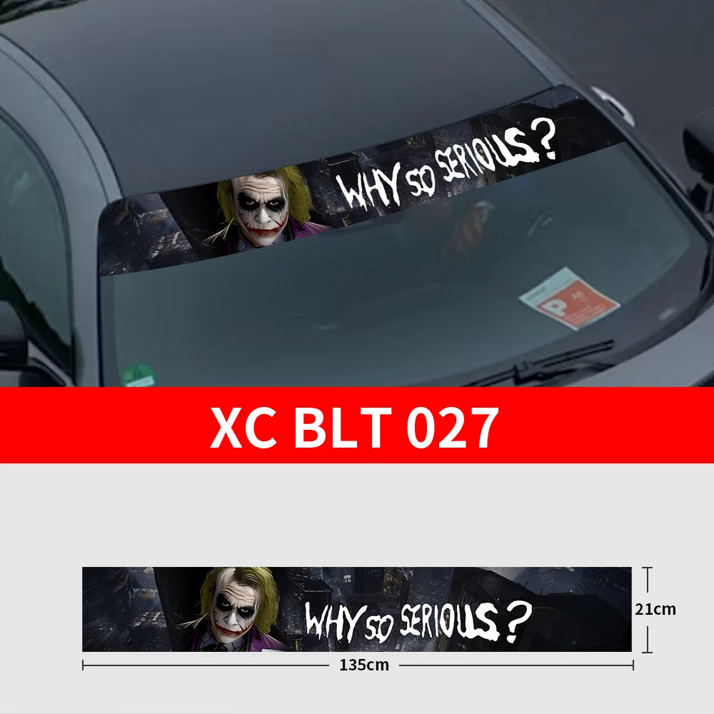 Why So Serious Joker Front Rear Windshield Window Stickers
