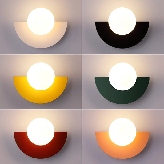 Plastic Ball G9 Bulb Round Sconce Light LED