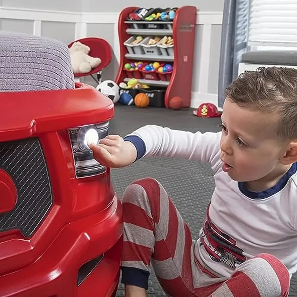 Twin Size Truck Car Bed with Working Headlights