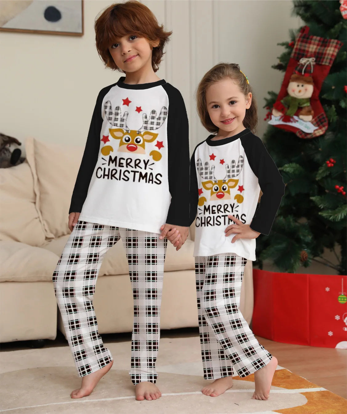 Christmas Family Pajamas Fashion Letter Printing Quality Comfortable Fabric