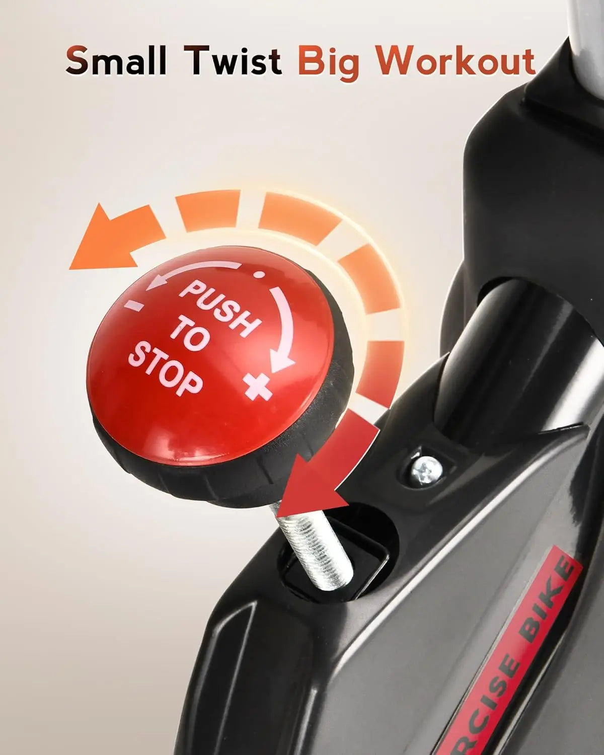 Stationary Bike with Pad Mount & Comfortable Seat Cushion