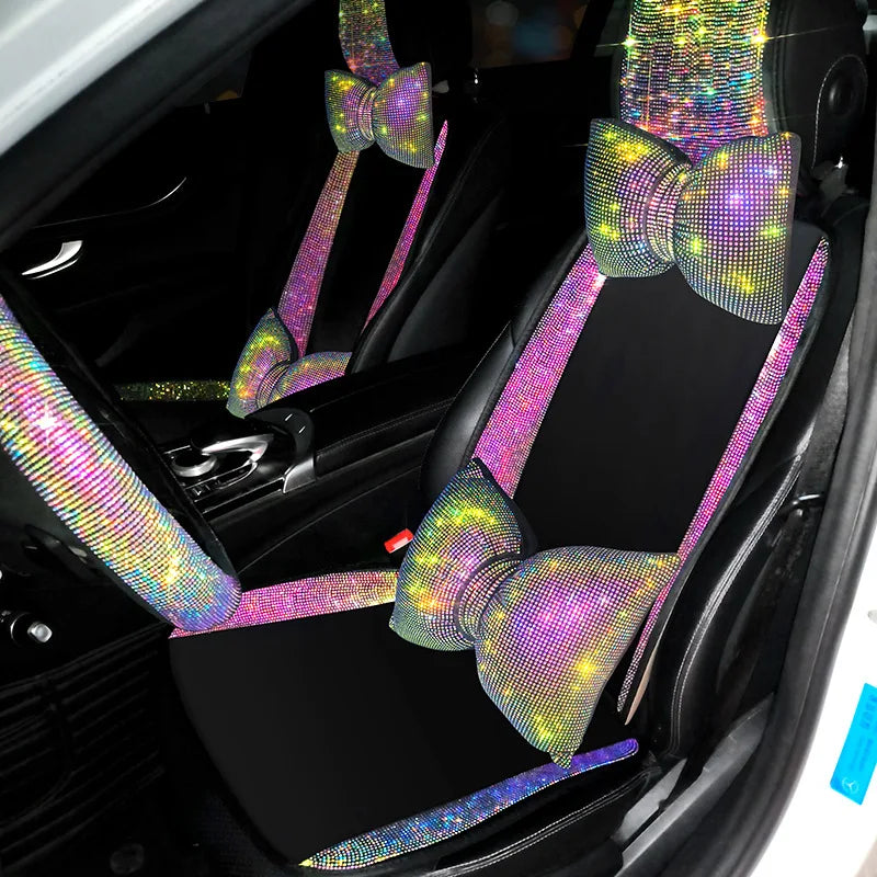 Ladies Car Interior Shiny Diamond Car Seat Cover