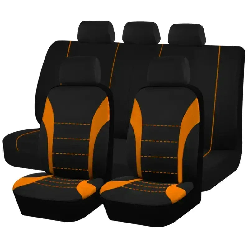 Seat Cover Polyester Fabric 7 Piece Set Four Season Universal