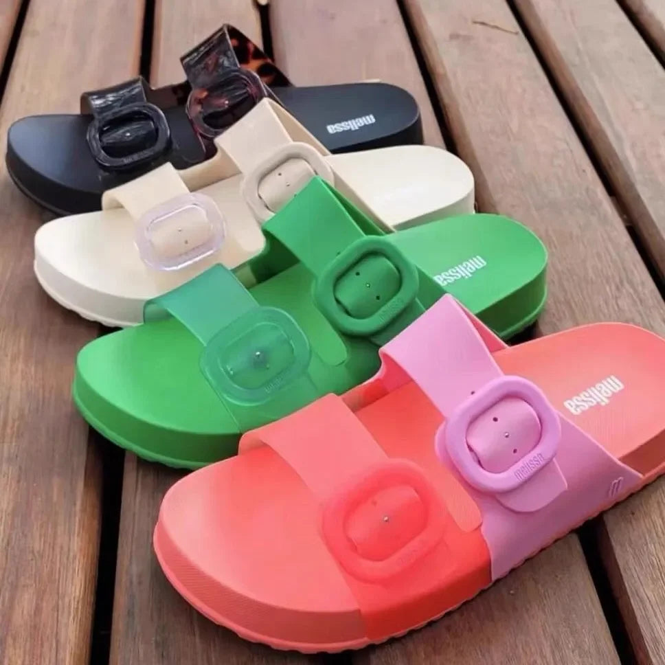 Wide Face Cool Open Toe Jelly Shoes