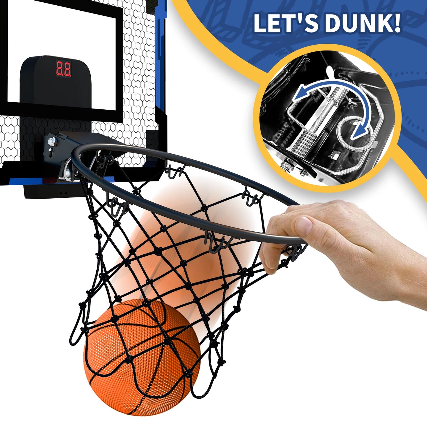 Kids Sports Wall Type Foldable Basketball Hoop