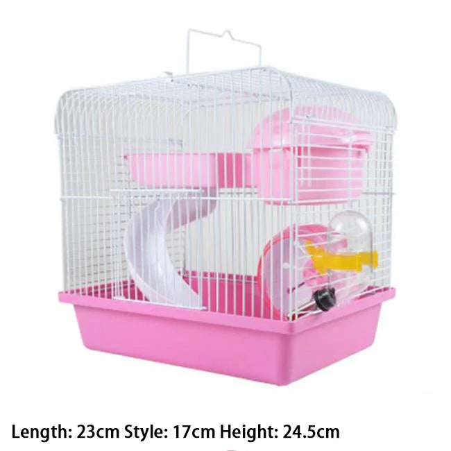 Double-Story Wire Cage with Feeding Bowl