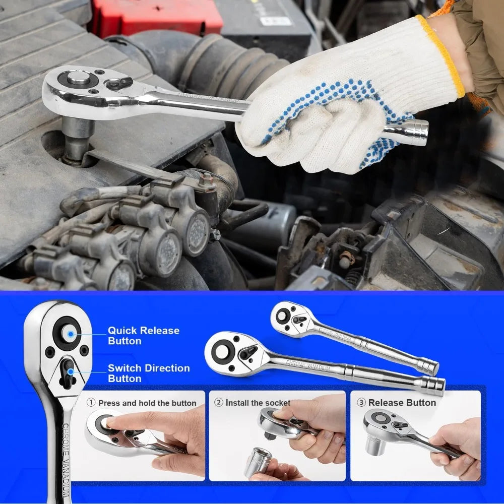 240-Piece Universal Household Auto Repair Tool Kit