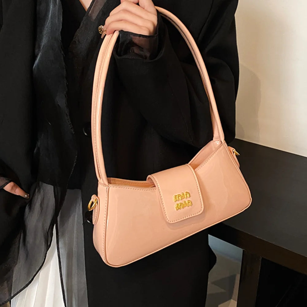 Light Luxury Patent Leather Ladies Shoulder Bag