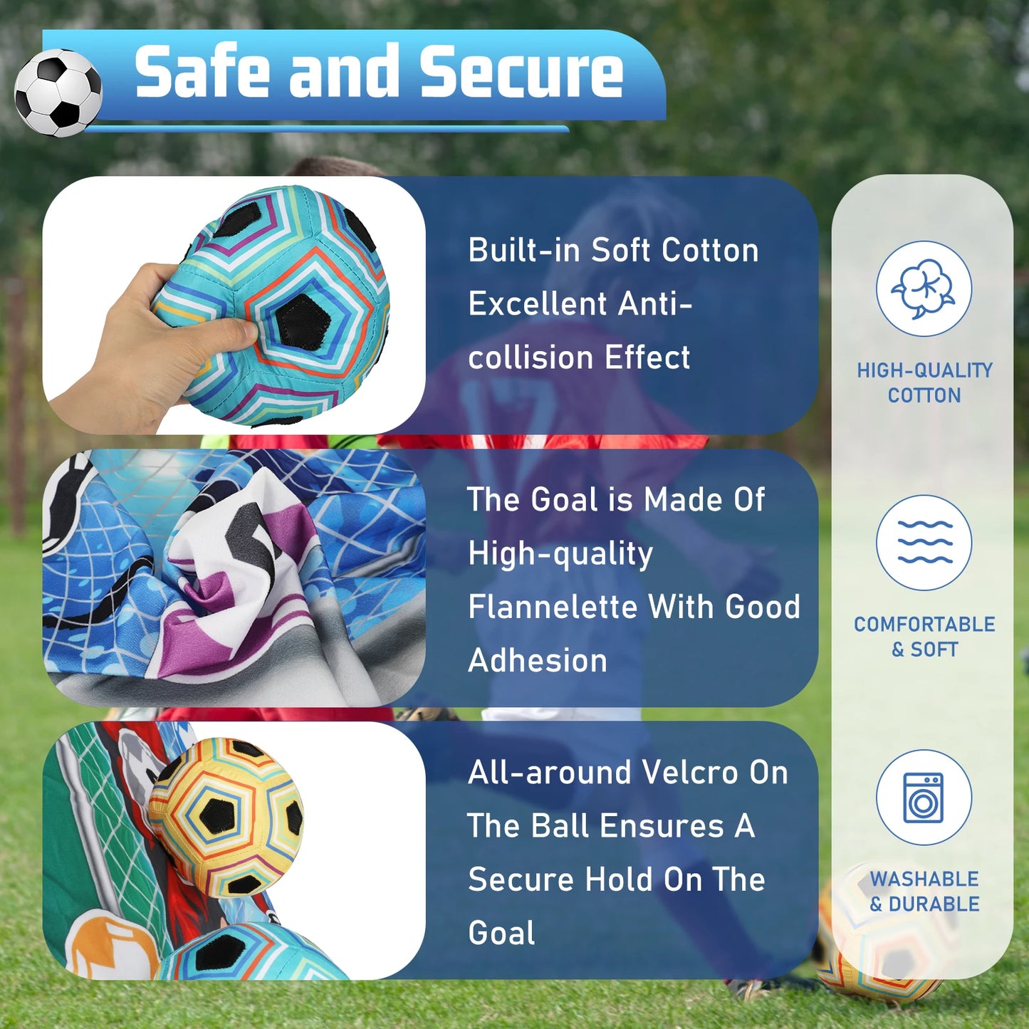 Kids Indoor Outdoor Soccer Trainer Foldable