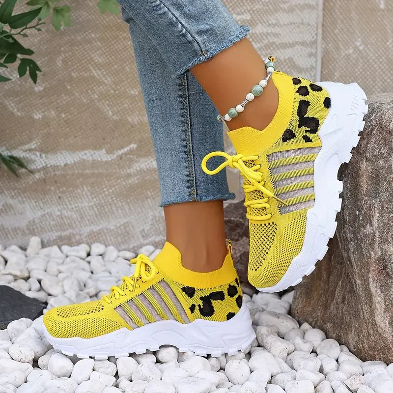 Leopard Print Sneakers Lightweight and Breathable