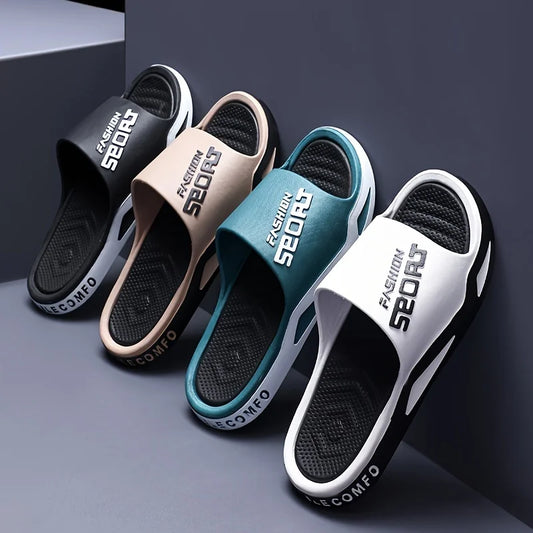 Men's Non-Slip Sporty Style Slides