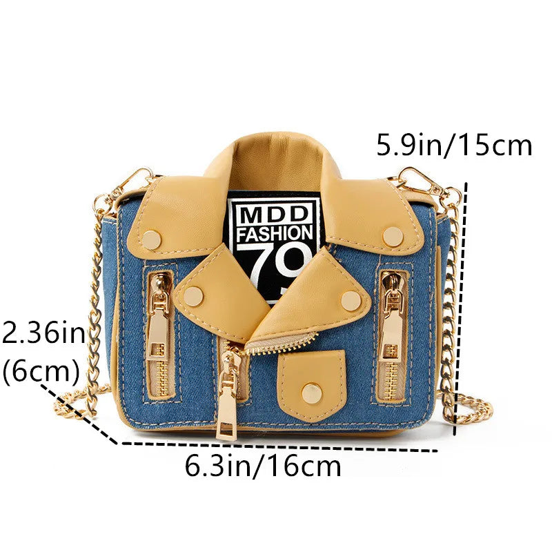 Cowboy Jacket Versatile Fashion Shoulder Bag