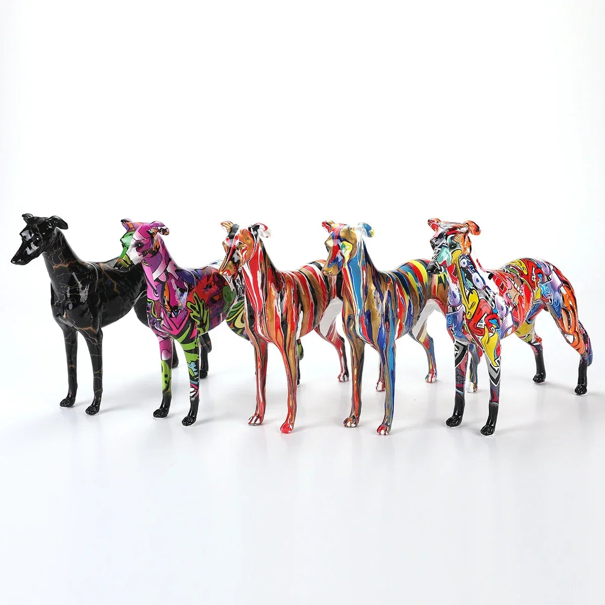9.84inch Graffiti Greyhound Home Decoration